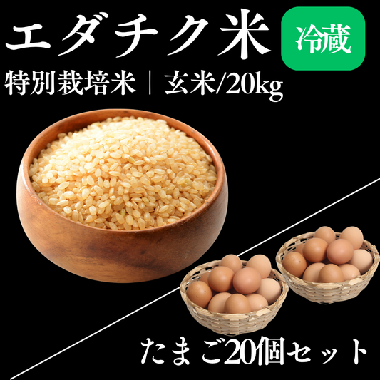 玄米20kg＋卵20個